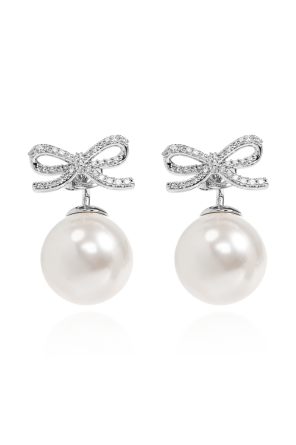Earrings with glass pearls