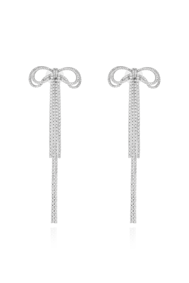 Long earrings with shimmering crystals od Self-Portrait