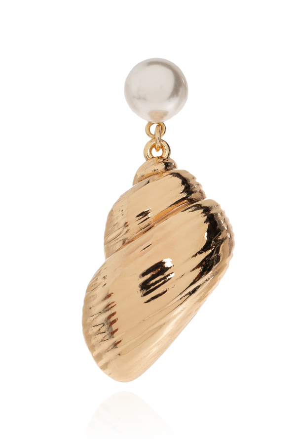 Self-Portrait Brass earrings