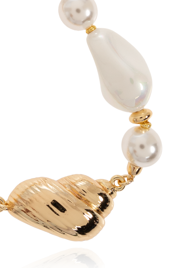 Self-Portrait Bracelet with glass pearls