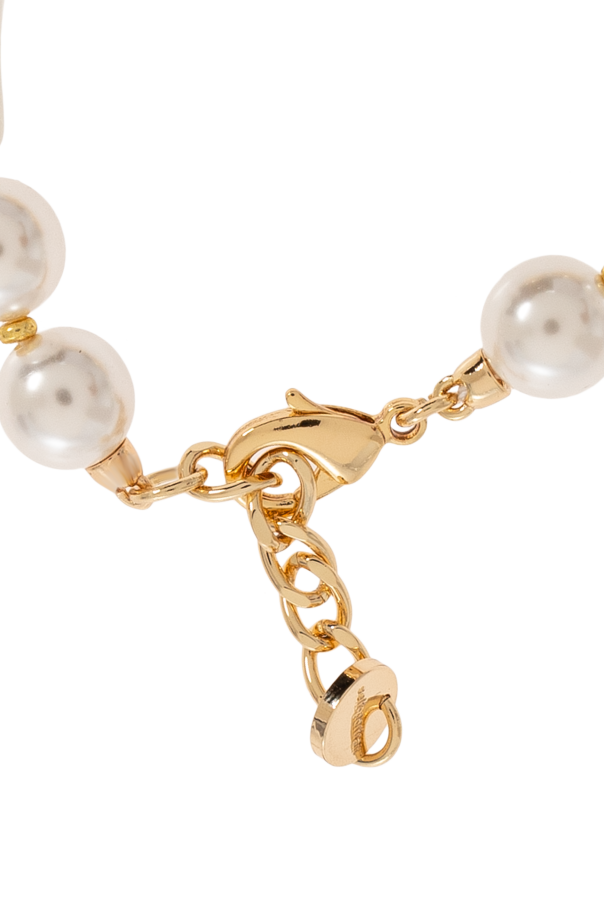 Self-Portrait Bracelet with glass pearls