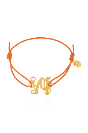 Adjustable bracelet with logo-shaped appliqué