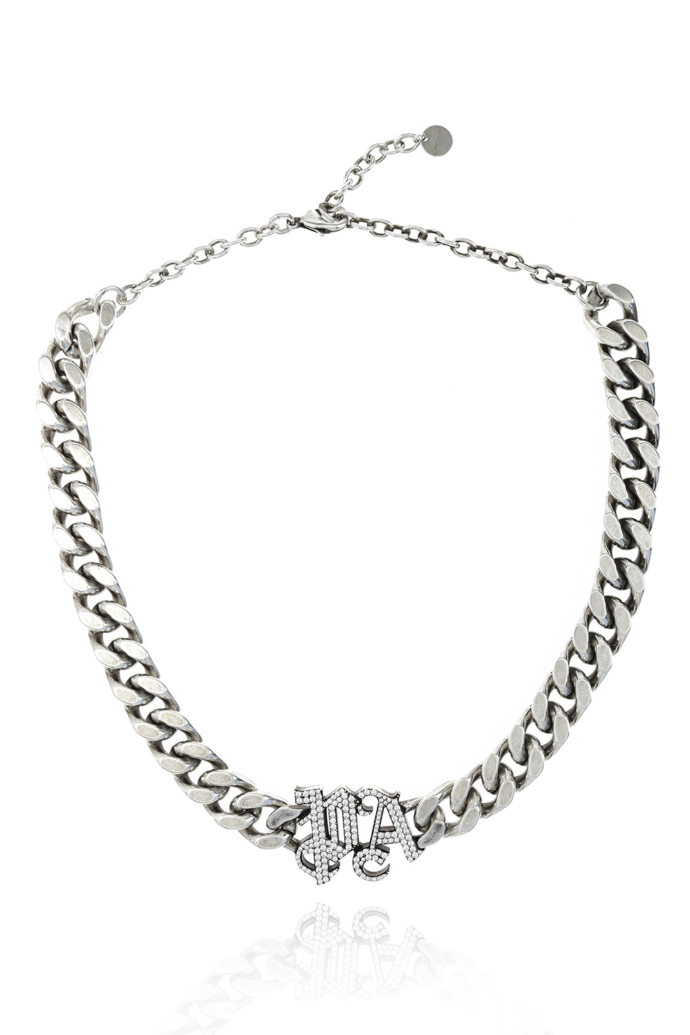 Palm Angels Silver 'PA' Monogram Chain Necklace
