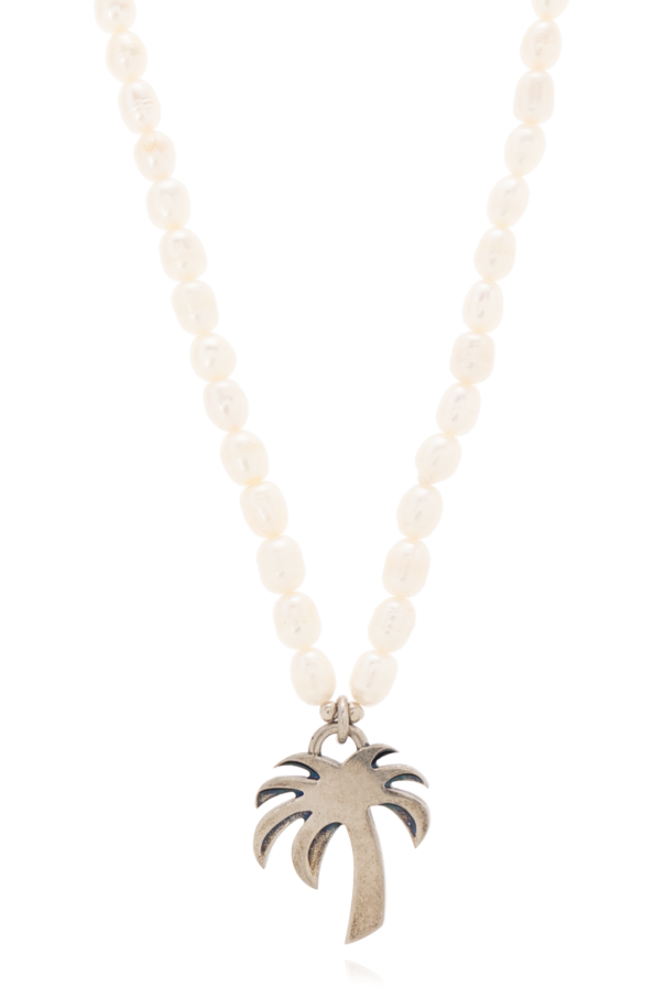 Palm Angels Pearl necklace with charm