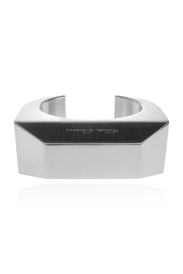 ‘Bevelet’ bracelet with engraved logo od Rick Owens
