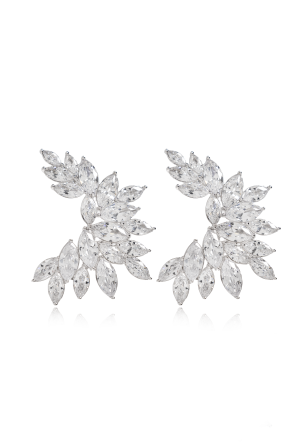 Earrings with shimmering crystals