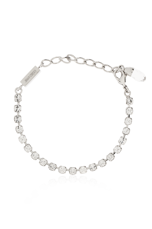 Shimmering crystal tennis bracelet od Jimmy Choo