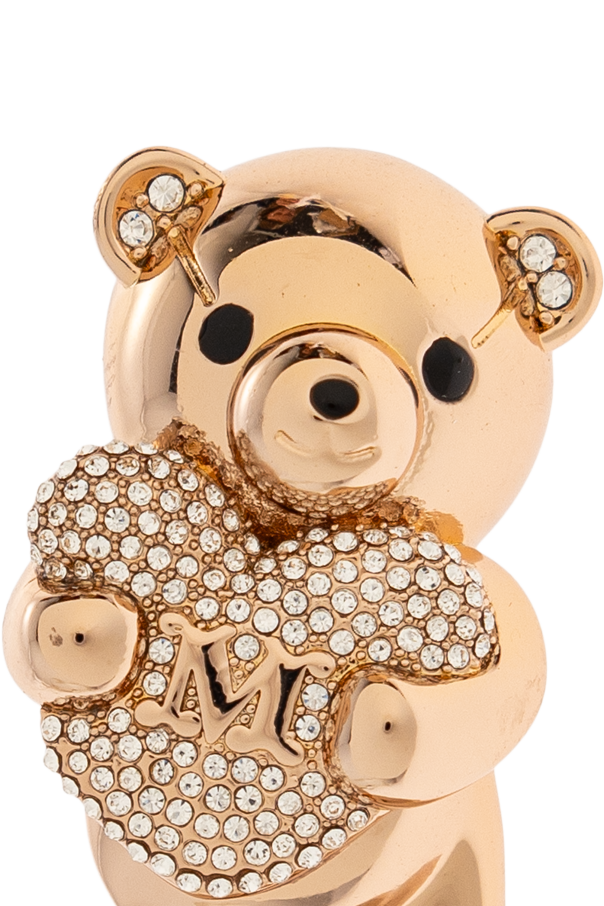 Max Mara Brosche in Bärenform mit schimmernden Kristallen