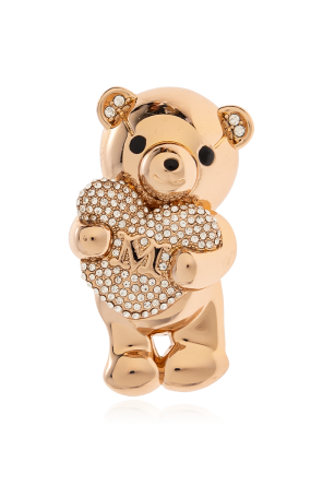 Broche en forma de oso con cristales brillantes