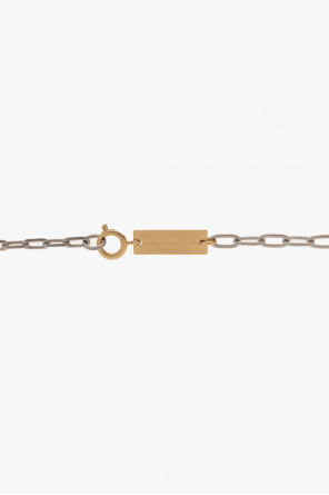 Maison Margiela Brass necklace with logo