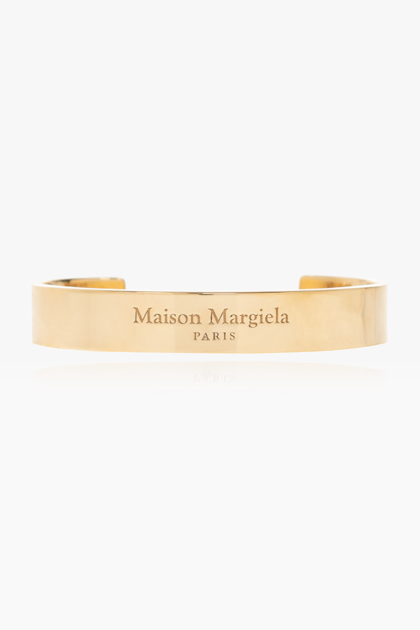 Maison Margiela Srebrna bransoleta z logo