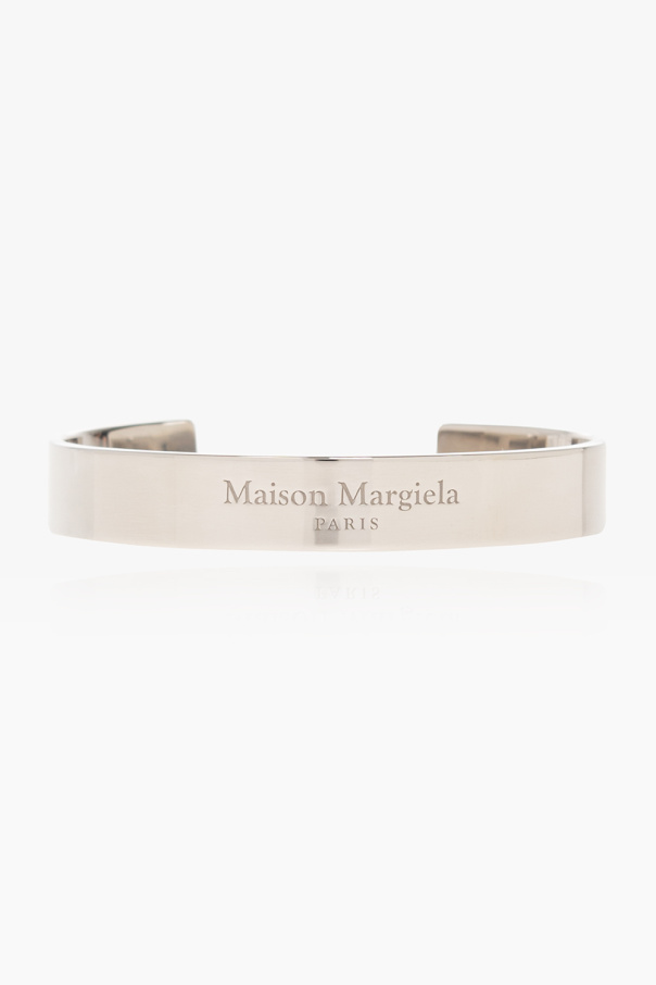Maison Margiela Srebrna bransoleta z logo