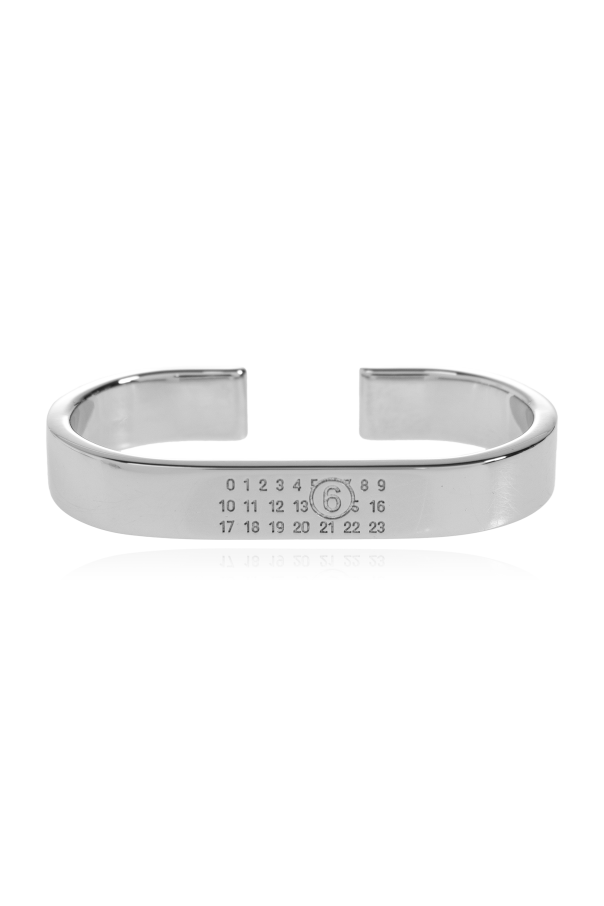Double ring with engraved logo od MM6 Maison Margiela