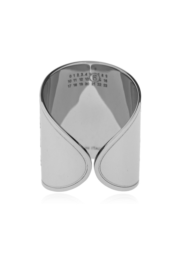 MM6 Maison Margiela Pierścień z wygrawerowanym logo