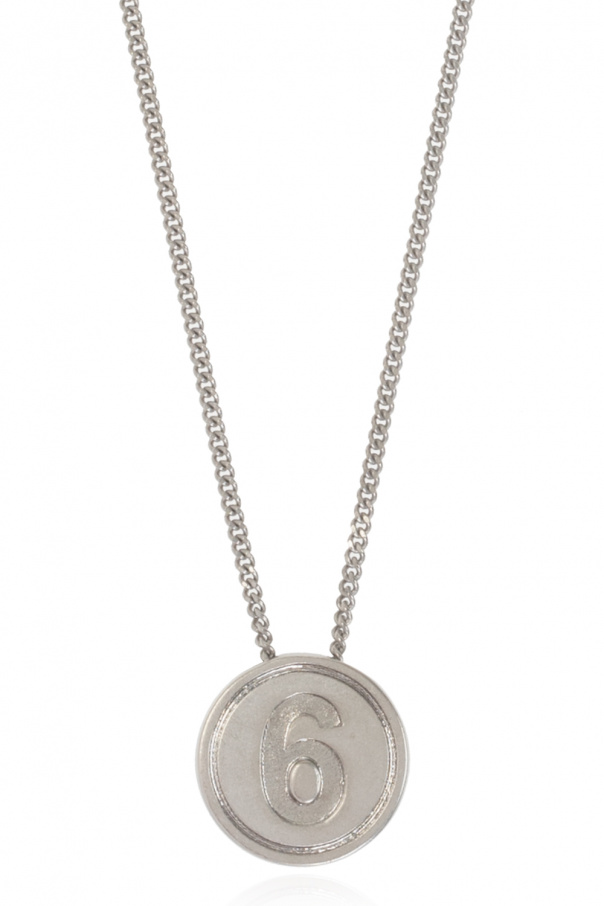 MM6 MAISON MARGIELA NECKLACE WITH LOGO PENDANT MM6 MAISON MARGIELA NECKLACE WITH LOGO PENDANT