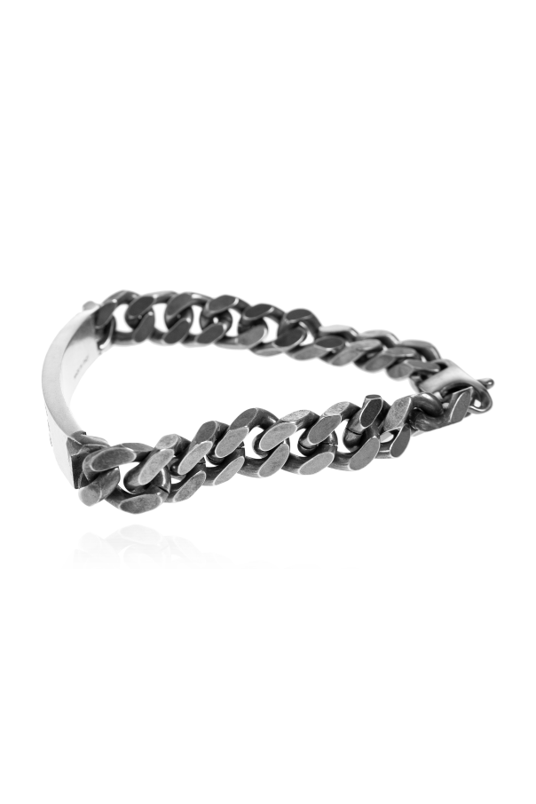 MM6 Maison Margiela Brazalete con logotipo grabado
