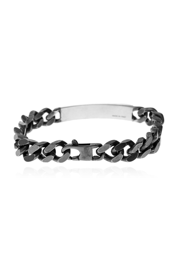 MM6 Maison Margiela Brazalete con logotipo grabado