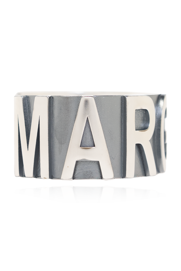 MM6 Maison Margiela Mosiężna bransoleta z logo