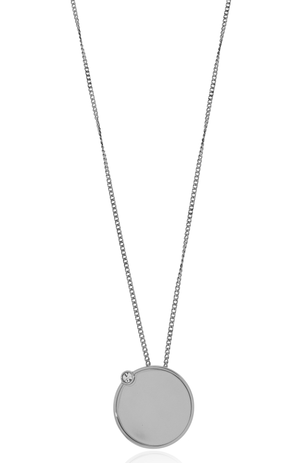 Necklace with a pendant featuring an engraved logo od MM6 Maison Margiela