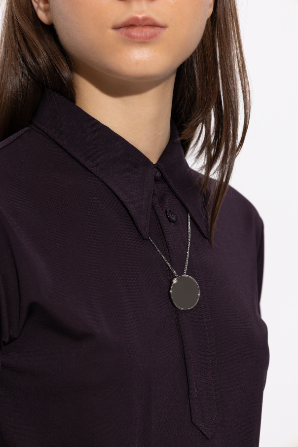 MM6 Maison Margiela Necklace with a pendant featuring an engraved logo