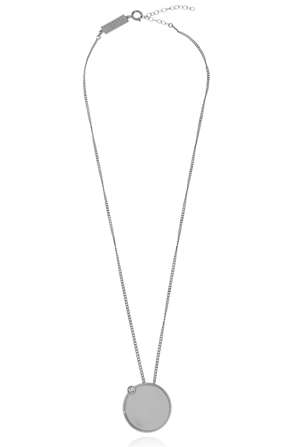 MM6 Maison Margiela Necklace with a pendant featuring an engraved logo