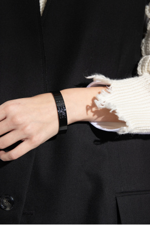 Brass bracelet od Versace Jeans Couture Rock logo-print hoodie