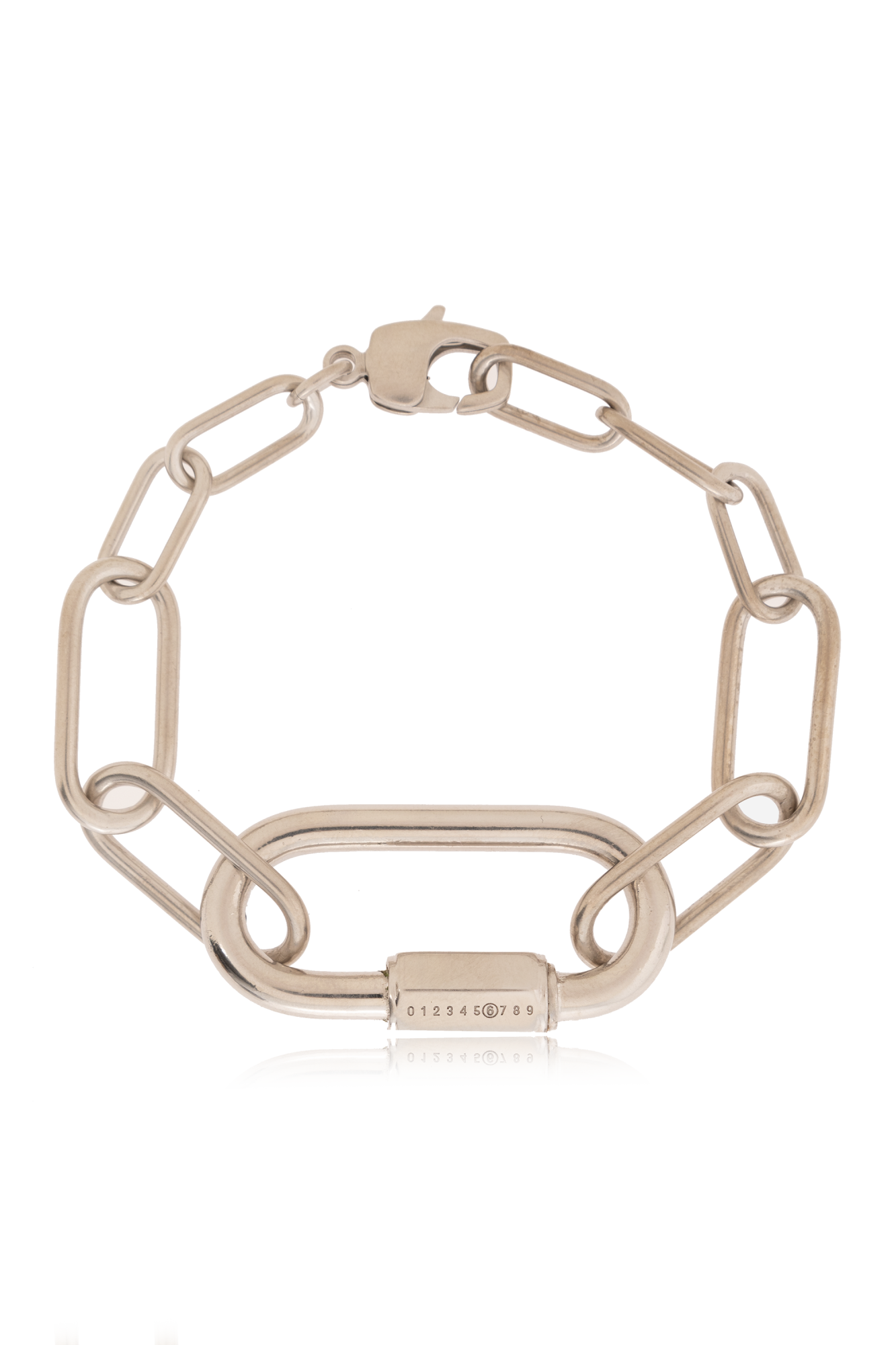 Silver Bracelet with engraved logo MM6 Maison Margiela - Vitkac GB