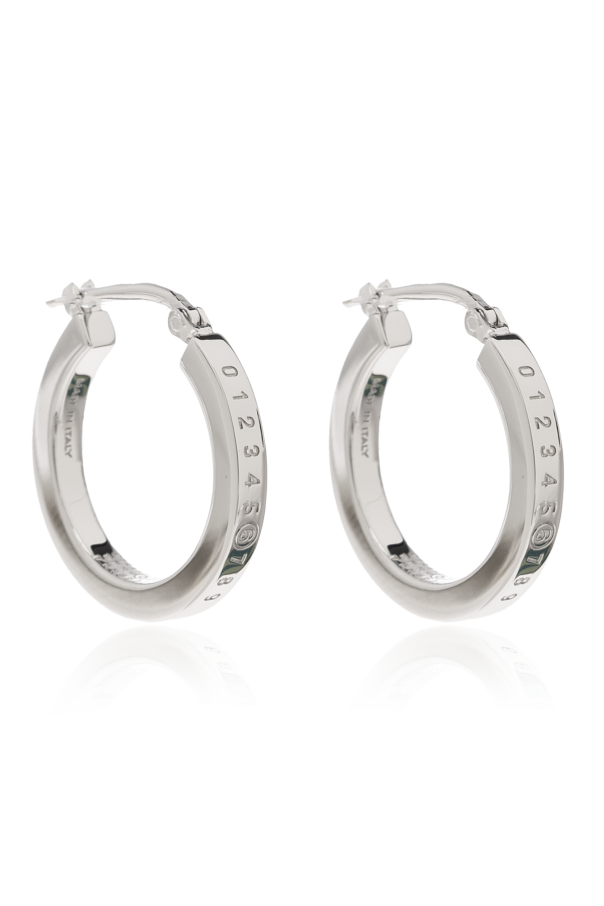 Earrings with engraved logo od MM6 Maison Margiela