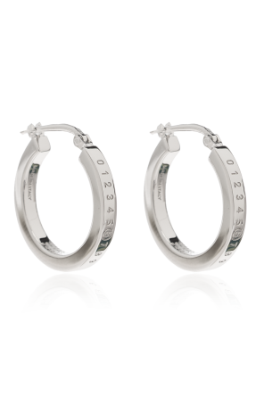 Earrings with engraved logo
