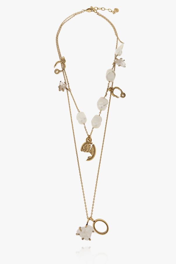 Erdem Double necklace in brass