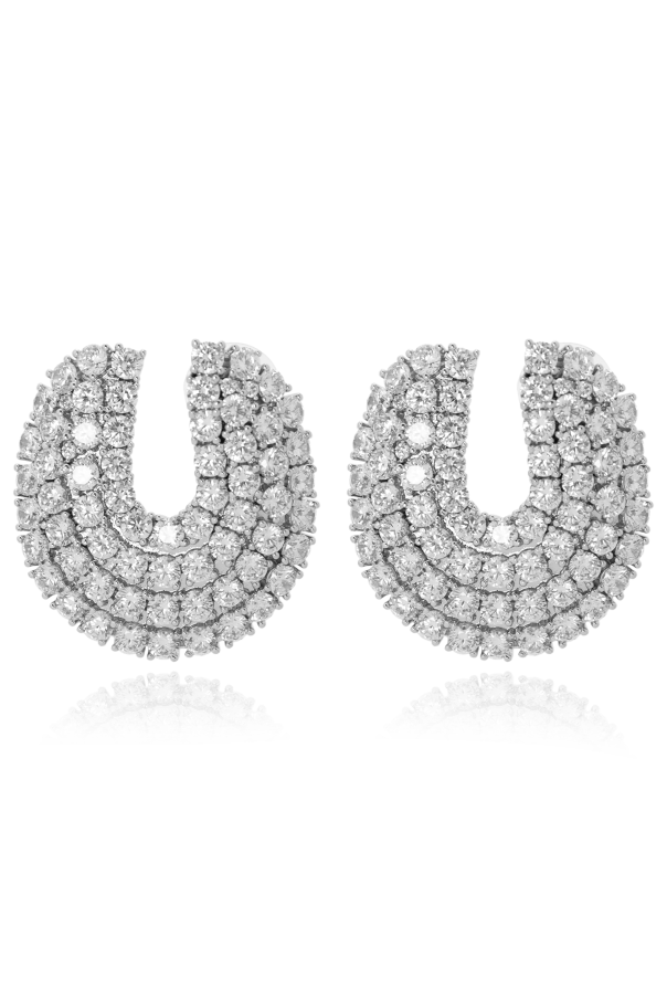 Earrings with shimmering crystals, zdjęcie 1 Earrings with shimmering crystals od Self Portrait