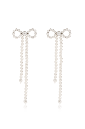 Earrings with glass pearls