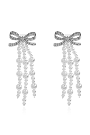 Earrings with glass pearls