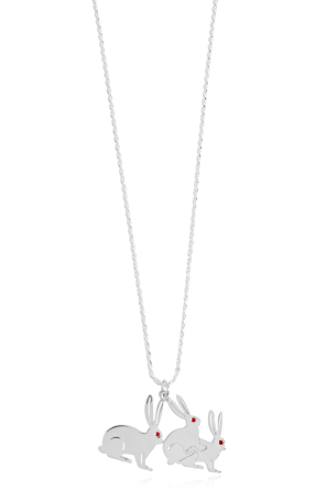 Silver necklace with pendants od CARNE BOLLENTE