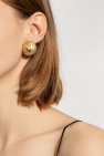 VETEMENTS Brass clip-on earrings with logo