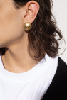 VETEMENTS Brass clip-on earrings with logo