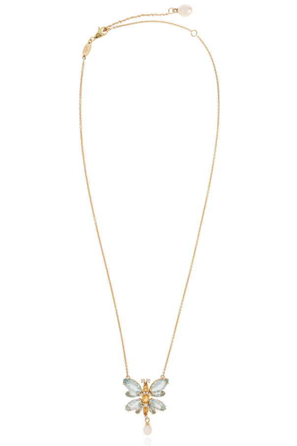 Dolce & Gabbana Slip mit Logo-Bund Gelb Gold necklace