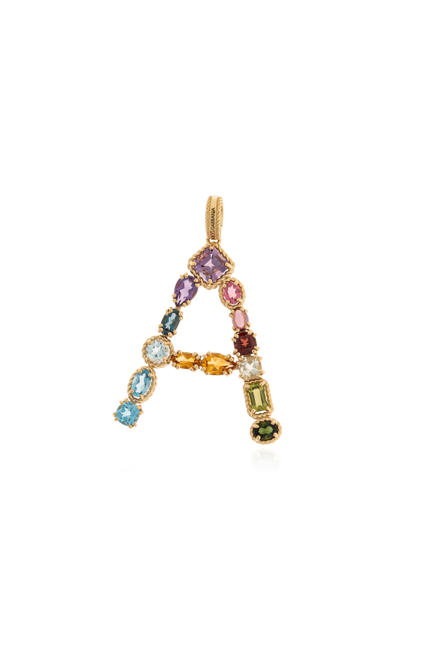 Gold pendant in the shape of the letter 'A' od Dolce & Gabbana
