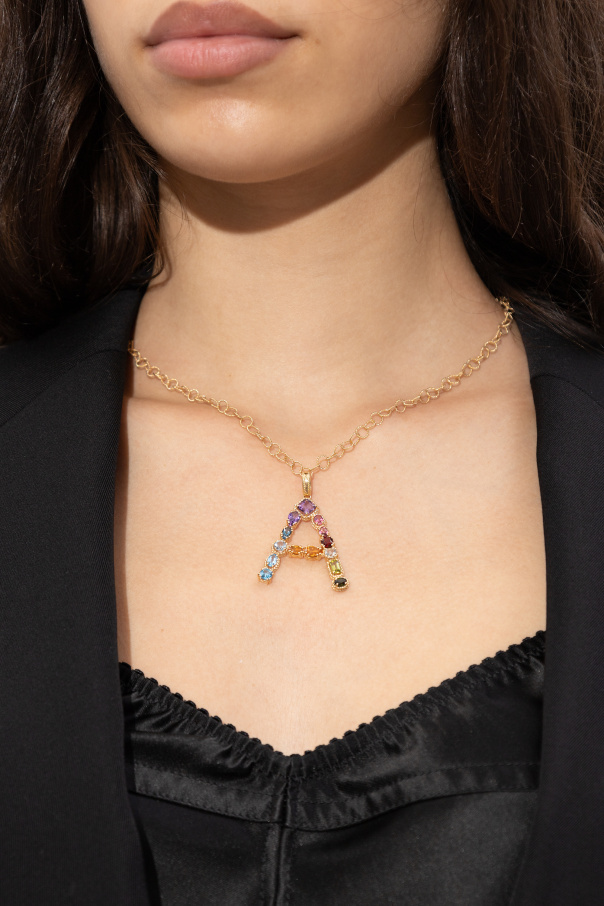 Dolce & Gabbana Złota zawieszka w kształcie litery `A`