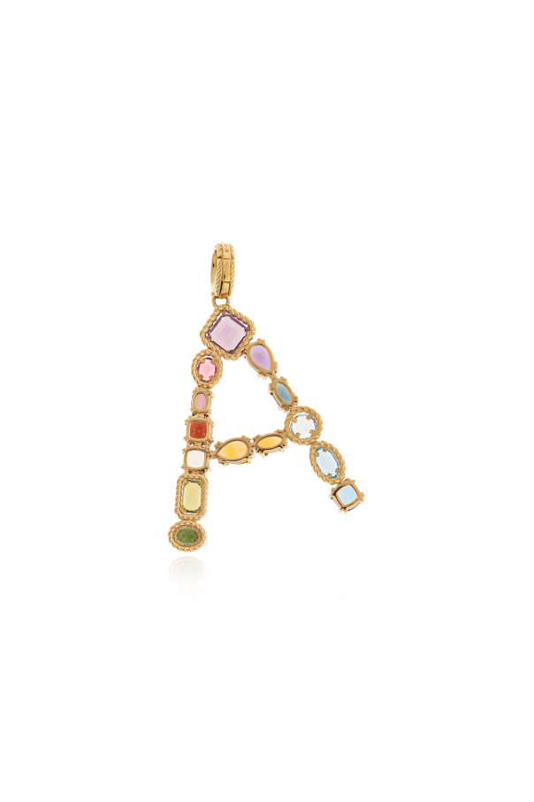 Dolce & Gabbana Złota zawieszka w kształcie litery `A`