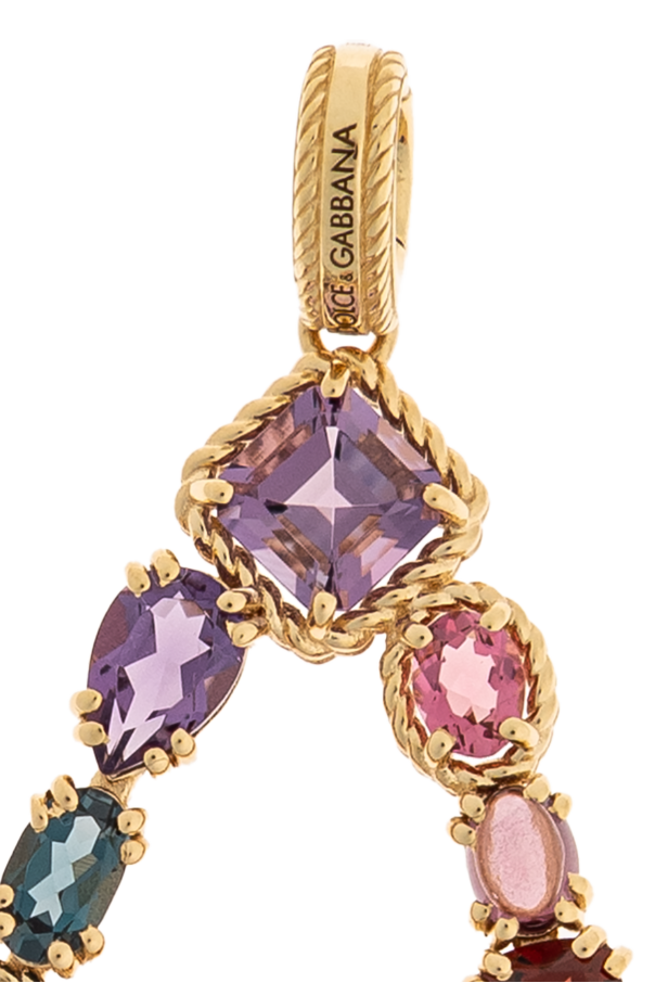 Dolce & Gabbana Złota zawieszka w kształcie litery `A`