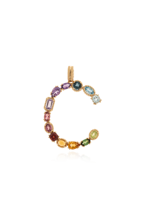 Gold pendant in the shape of the letter `C`