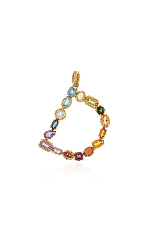 Gold pendant in the shape of the letter `D` od Dolce & Gabbana