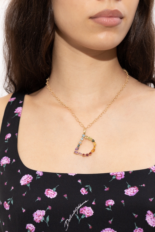 Dolce & Gabbana Gold pendant in the shape of the letter `D`
