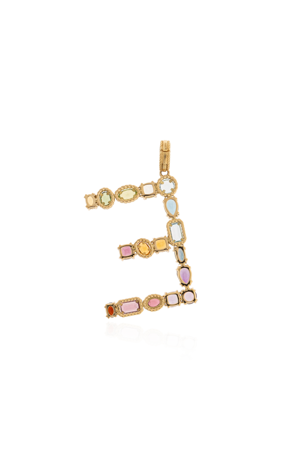 Dolce & Gabbana Gold pendant in the shape of the letter 'E'