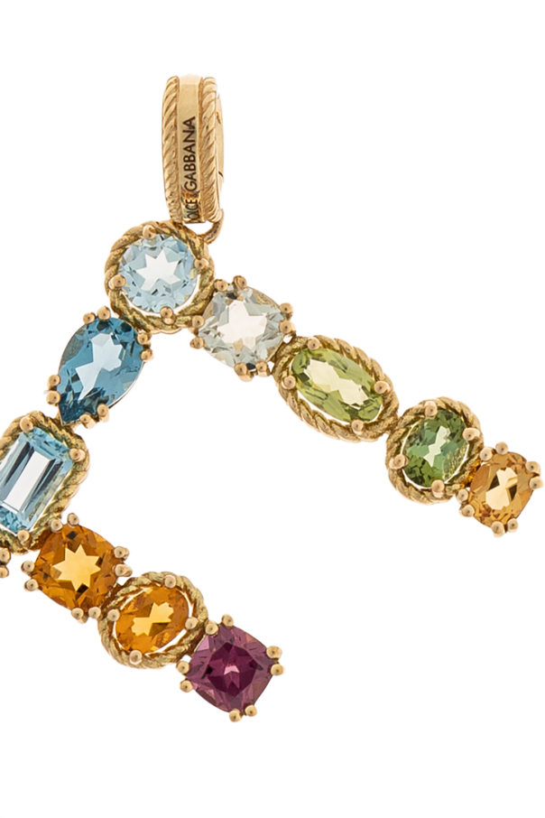 Dolce & Gabbana Gold pendant in the shape of the letter 'E'