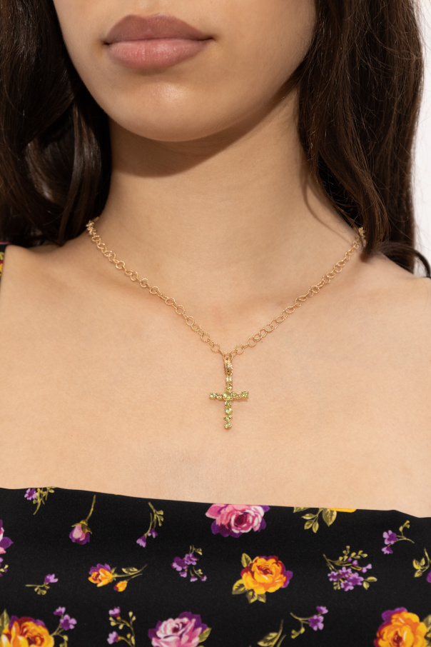 Dolce & Gabbana Goldener Anhänger mit religiösem Motiv
