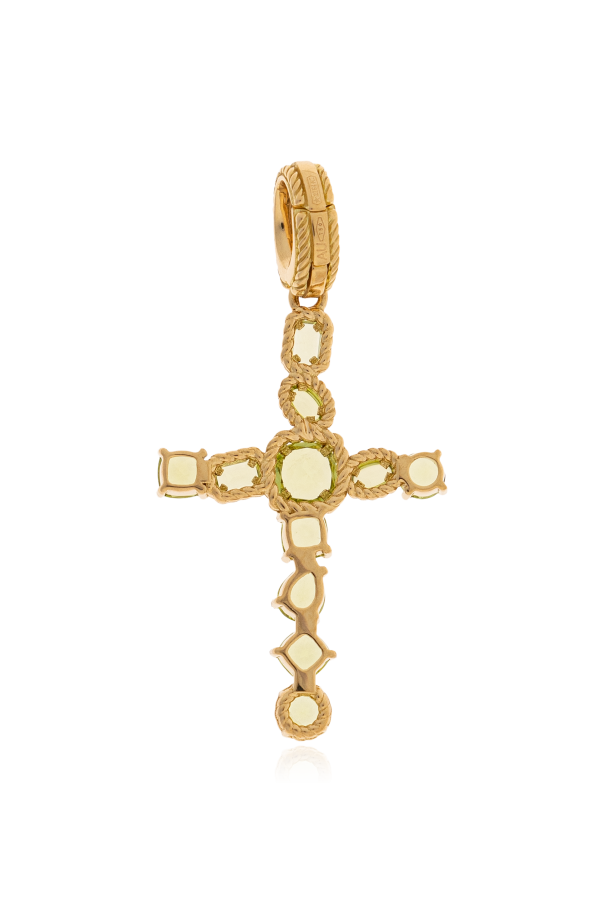 Dolce & Gabbana Goldener Anhänger mit religiösem Motiv