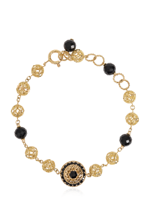 Gold bracelet with gemstones