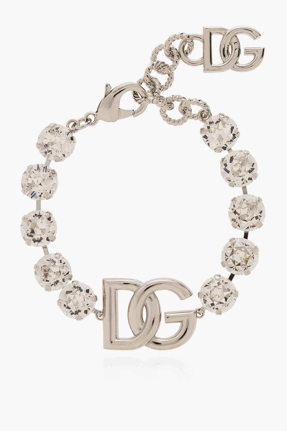 Silver Brass bracelet with logo Dolce & Gabbana - Vitkac TW
